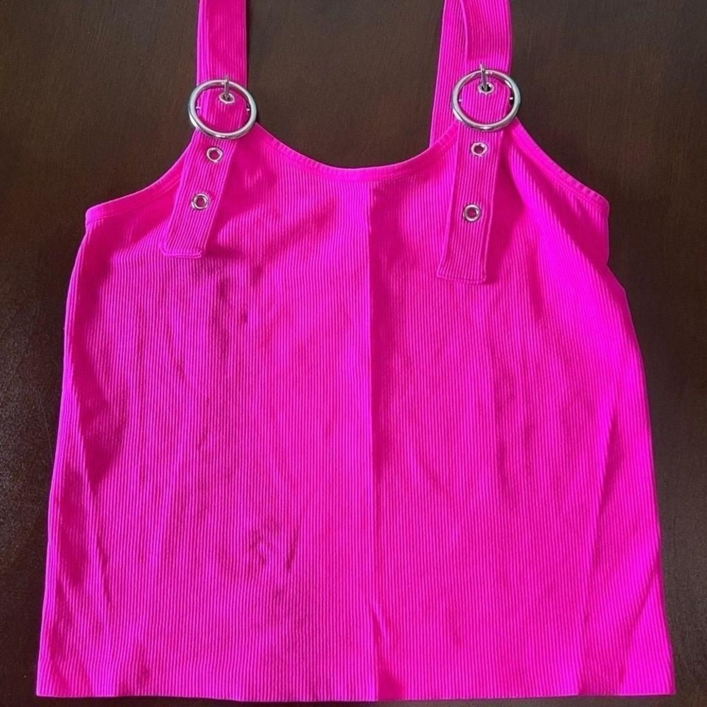Hot pink summer metal detail tank‎ size XL